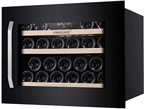 オープニングセールの一定温度セラー カウンター下のワイン冷蔵庫 ビルトイン家庭用コンプレッサーワインキャビネット ビューティー ガラスドアドリンクセラー シングルゾーン 22ボトル エネルギークラスb B08qb1xw 5 18 C ワインクーラー ビルトイン家庭用