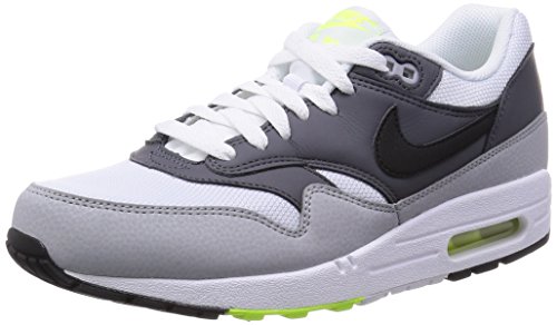 Nike Men's Air Max 1 Essential White/Black/Dark Grey/Wlf Gry Running Shoe 8 Men US