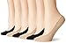 Peds Women's Lightweight Low Cut No Show Socks, Multipairs, Black/Nude (6-Pairs), Shoe Size: 5-10