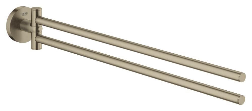 Grohe Essentials Brushed Nickel Double Towel Bar