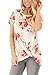 Dokotoo Womens Ladies Fashion Summer Boho Floral Shirts and Blouses Tops White X-Large