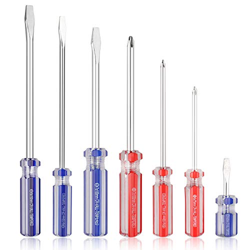 Sunjoyco Magnetic Screwdriver Set, 7Pcs Slotted & Phillips Screwdriver Kit with Strong Magnetic Tip, Ergonomic Comfortable Cushion Grip, Hand Tool Kit for Home Repair, Improvement, Craft, Daily Basis - Thumbnail 7