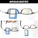VVDQELLA 2.5 Reading Glass Men, Blue Light Blocking Glasses for Computer, Lightweight Square Frame Spring Hinges Anti Glare