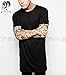 YANWENFANG Hipster Men Hip-hop Fashion Longline T-Shirt US Size M