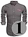 Coofandy Men's Fashion Slim Fit Dress Shirt Casual Shirt, 01-gray, Large