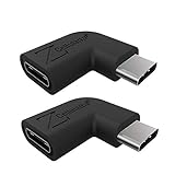 Cellularize Right Angle USB C Adapter (2 Pack, Black) Right & Left Angle 90 Degree USB 3.1 Type C Male to Female Extension Adapter (3A/10G) for Nintendo Switch, Laptop, Tablet, Mobile Phone