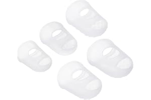 PATIKIL Rubber Finger Tips, 20 Pack Silicone Thumb Fingertip Protector Covers Pads Thimble for Guitar Playing Office Counting