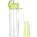 Water Infuser Bottle Leak Proof Flip-top Sport Water Bottle BPA-Free Tritan 25 Oz (Green)