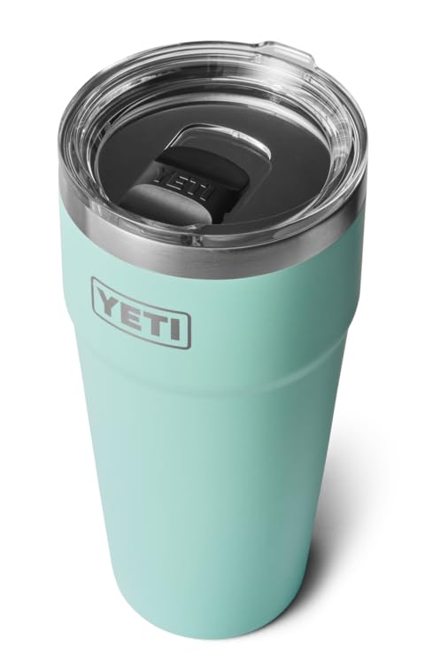 YETI Rambler 30 oz (887 ml) Stackable Cup with Removable Magslider Lid, Stainless Steel Vacuum Insulated Coffee Cup, Seafoam