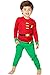 DC Comics Toddler 'Robin Superhero' Cotton Costume Pajama Set, Red, 3T