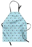 Ambesonne Grey Blue Apron, Kiwi Birds Indigenous