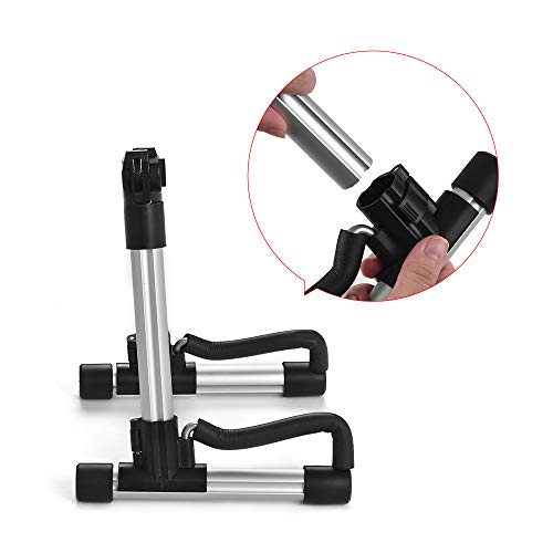 Muslady Universal Portable Ukulele Stand Ukelele Uke Holder A-Frame Aluminum Alloy String Instrument Accessories for 18-26 inches Ukuleles - Thumbnail 4