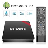Android Tv Box, Dolamee D3 Pro Android 7.1 2GB RAM 16GB ROM True 4K Smart Tv Box Support BT 4.0 Wifi 1080P HDMI Media Player