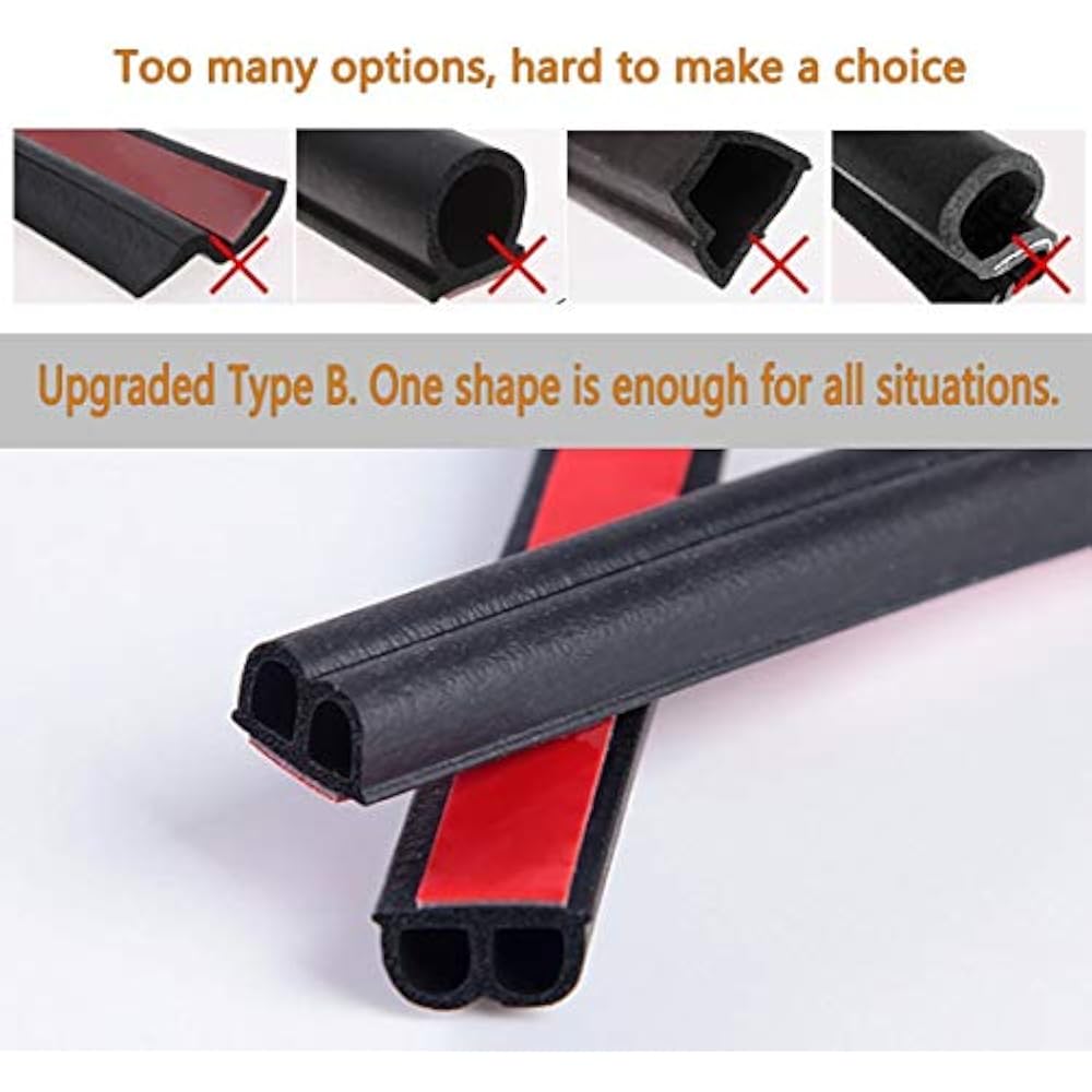 Universal Car Truck Motor Door Rubber Seal Strip 51/100 Inch Wide X 1/5