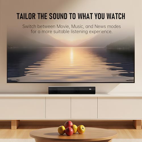 Bluetooth Wireless Surround Sound Bar, Sound Bar Wireless Surround Speakers, HDMI Sounds Bars Smart TV HDMI(ARC) OPT AUX USB 2.0ch 3 Modes Home Theater Sounds System TV/PC/Gaming/Projector, SpaceBlack