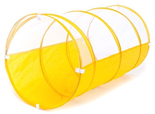 eWonderWorld 3.25' Sunshine Yellow Kid'S Pop-Up Play Tunnel with Carrying Bag - Children'S Tunnel, Play Tube, Crawl Tunnel for Toddlers, Toy Tunnel