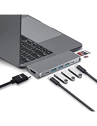 USB C Hub Adapter Dongle for Apple MacBook Pro 2018 2019 and MacBook Air, JoyGeek Type C Adaptor Docking Station to Thunderbolt 3 100W PD Charging, 4K HDMI, SD Micro Card Reader, USB-C, 3xUSB 3.0
