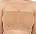 Padded Bandeau Top Bando Bra for Women Tube Tops (One Size, 2 Black, White, Taupe, Pink, Tan)