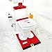 Santa Claus Bathroom Christmas Decorations, 3 Pack Christmas Snowman Santa Toilet Seat Covers and Water Tank Top Lid Cover Set for Christmas Home Bathroom Décor