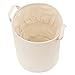 EZOWare Laundry Hamper, Collapsible Clothes Storage Basket for Kids Baby Nursery Bathroom, White, Small