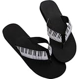 Gift House Women's Music Keyboard Flip Flops