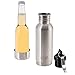 Chief Stainless Steel Beer Bottle Cooler Insulator with Bonus Steel Bottle Opener, Insulated Bag, E-Book and Gift Box
