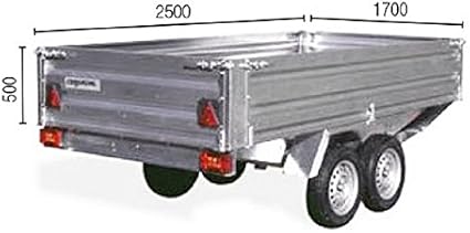 Remolque de Carga paletizable 2500 Tandem con Freno: Amazon.es: Coche y moto