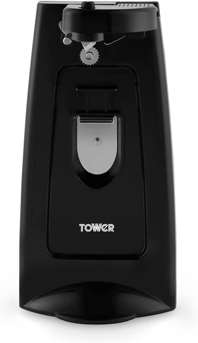 Tower T19007 3-in-1 Electric Can Opener Knife Sharpener Bottle Opener Black