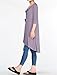 Mordenmiss Women's New Half Sleeve High Low Loose Tunic Tops Light Purple-XXL