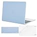 Mosiso Plastic Hard Case Shell with Keyboard Cover with Screen Protector for MacBook 12 Inch with Retina Display A1534 (Newest Version 2017/2016/2015), Airy Blue