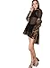 MakeMeChic Women's Swimsuit Cover Ups Beach Swimwear See Through Sheer Mesh Dress B Black S