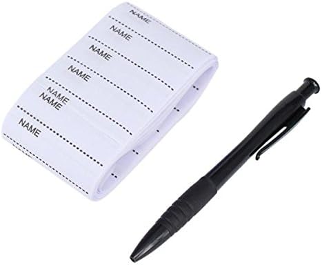 200 Pieces Iron On White Name Label Patch Custom Clothing Labels Laundry Marker Set Free Pen Writable Sewing Name Label Name Tags