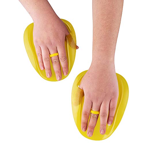 QILICHZ 1 Pair Hand Webbed Swimming Paddles Adjustable fins Flippers Training Palm pad for Swimmer Beginner