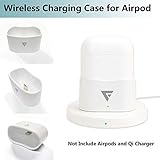 Wireless Charging Case Compatible with Airpod. FOINNEX Wireless Charging Conversion Base/Receiver with Indicator Light for Airpod, Compatible with All QI Wireless Charger.