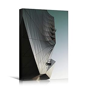 signwin Canvas Wall Art White Building Pattern Abstract...