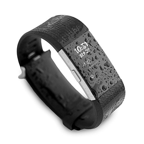 Waterfi Waterproof Fitbit Alta HR – Silver/Black (Large) in Oman