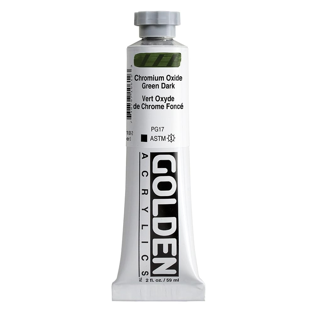 Golden Heavy Body Acrylic 2Oz-Chromium Oxide Green Dark