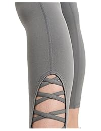 CodeFit Pantalones de yoga con recortes de malla CrisCross pierna recortes 7 8 y Leggings Capri