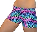 Neon Tie Dye Spandex Shorts Inseam in 3 Lengths