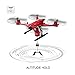 RC Quadcopter Drone with FPV Camera Live Video - Flexible Foldable Aerofoils - App Control - Altitude Hold - 6-Axis Gyro Gravity Sensor RTF Helicopter, Bordeaux