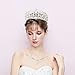 ANBALA Bridal Queen Tiara Crown, Luxury Bling Crystal Bridal Headband Prom Queen Pageant Princess Crown Hair Accessories for Women, Silver
