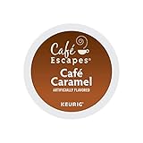 Cafe Escapes, Cafe Caramel Coffee Beverage, Single-Serve Keurig K-Cup Pods, 72 Count (3 Boxes of 24 Pods)