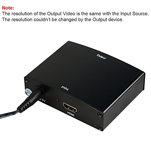 Bluesky HDMI to YPbPr Component RGB 1080p Video and R/L Audio Output Converter Adapter 1080P HD for HDTV/DVD/PS4-Black