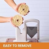 KitchenCraft Bagel Slicer Cutter White Plastic Carbon Steel Gift Box view 9