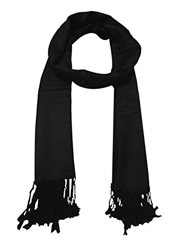 urban-trendz latest collection of satin pashmina scarf stole duppatta shawl with twisted fringes in superfine quality (summer colours) ut2327