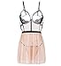 Eternatastic Women's Lace Lingerie Open Cup Babydoll Underwear Sleepwear
