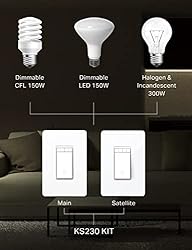 Kasa Smart 3 Way Dimmer Switch KIT, Dimmable Light