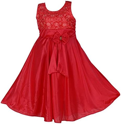 Girl's Ethinic Dress Satin Lycra Frock