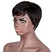 AISI HAIR Pixie Cut Wig Human Hair Short Brazilian Wigs Black 100% Virgin Human Hair Wigs For Women Short Wig Human Hair Glueless Full Wigs Natural Color