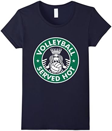 Women's Volleyball Served Hot T-Shirt - Great Volleyball Player Tee Small Navy